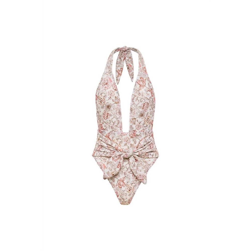 Montce Floral One Piece Swimsuit - Pink and Cream - Picture 3 of 3